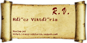 Rácz Viktória névjegykártya
